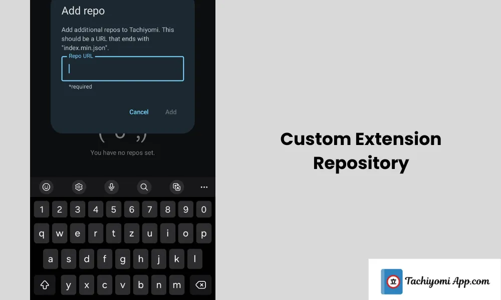 how to add custom extensions repository in tachiyomi