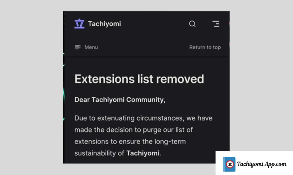 reason to remove tachiyomi extensions
