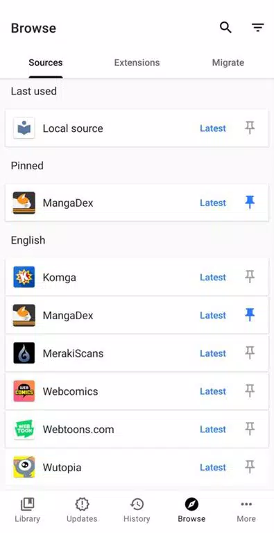 browse section overview
