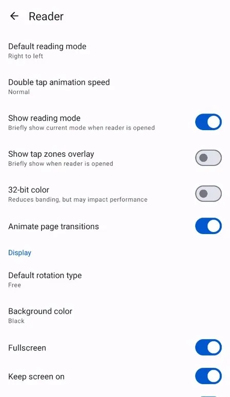 reading options detail
