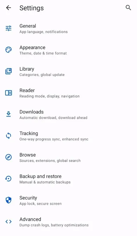 setting options details